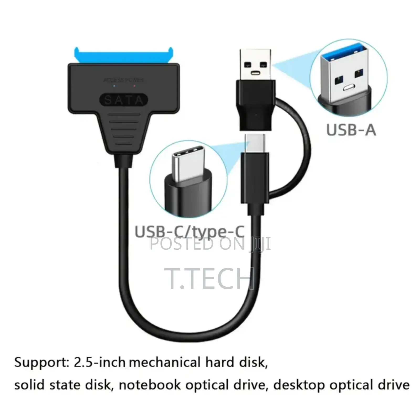 Sata to Usb/Type-C Cable