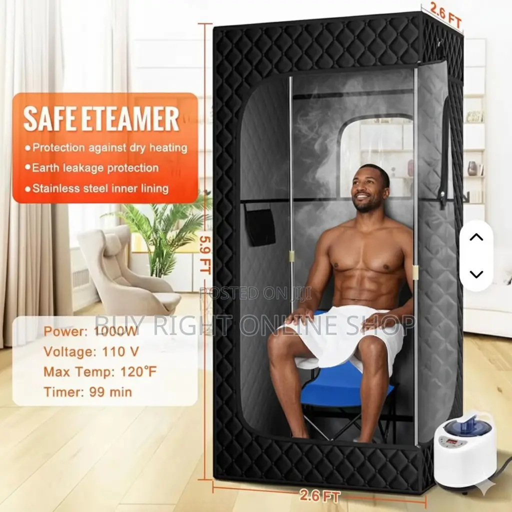 Portable Sauna Tent For Full Body Steam Bath(Slimming)- Black