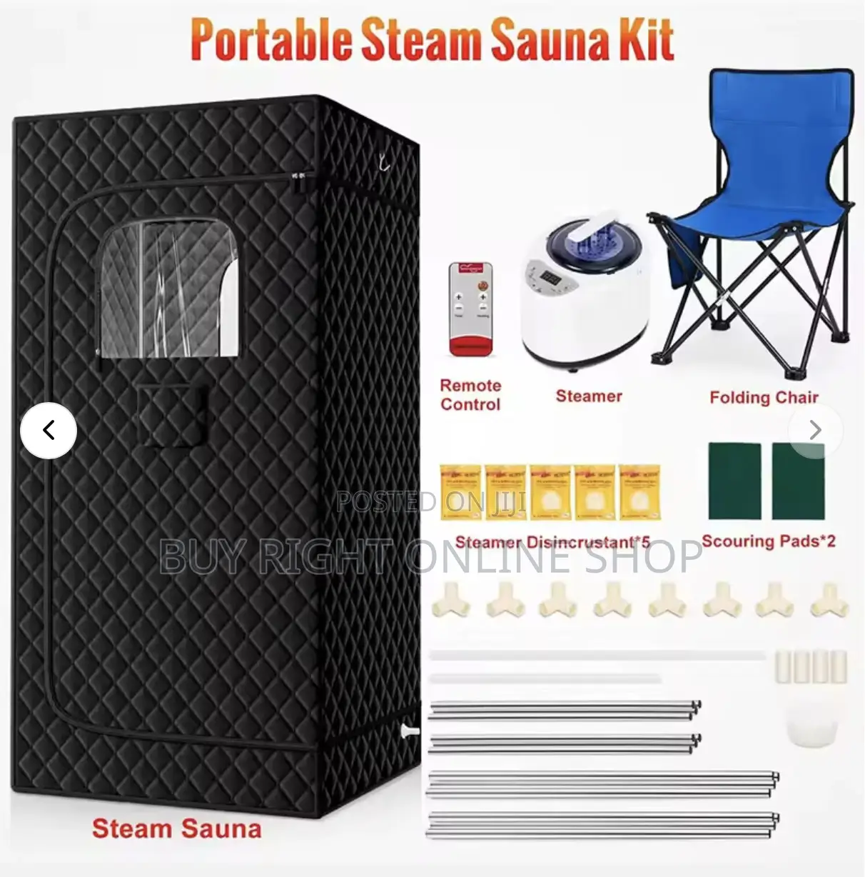 Portable Sauna Tent For Full Body Steam Bath(Slimming)- Black