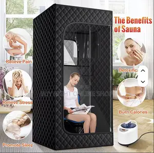 Portable Sauna Tent For Full Body Steam Bath(Slimming)- Black