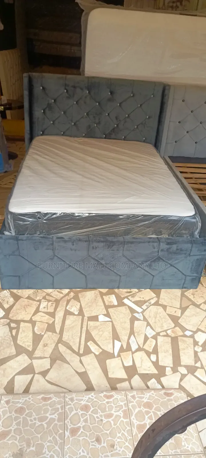 Solid Double Bed With Mattress