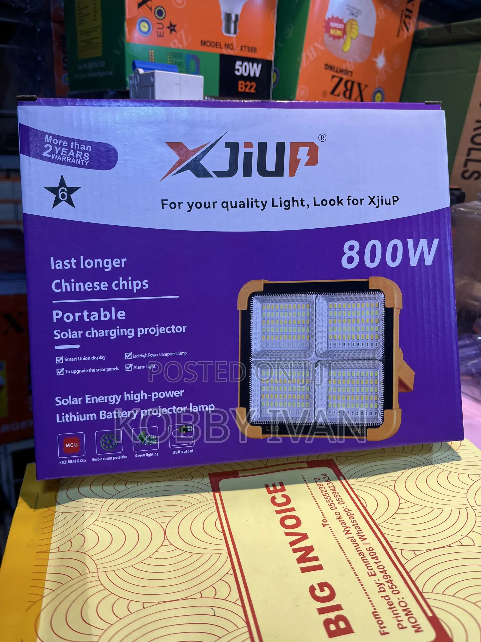 800w Portable Waterproof Solar Light