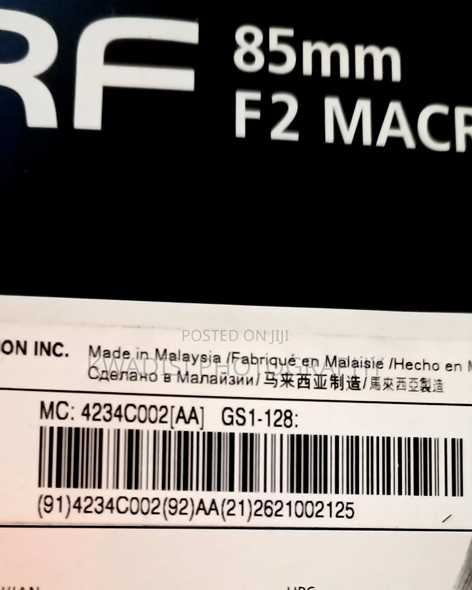 Canon Rf 85mm F/2 Macro Is Stm Lens