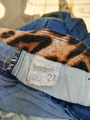 Blue Jeans With Brown Knee