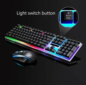 T6 Computer Desktop Gaming Keyboard Mouse Mechanical Led Light Backlit