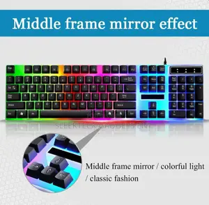 T6 Computer Desktop Gaming Keyboard Mouse Mechanical Led Light Backlit