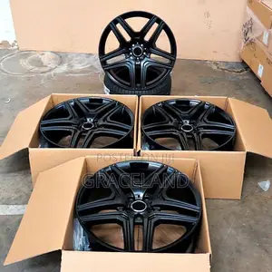 This Is Original Mercedes Benz Black-Gray Alloys Rim 22 Inches -4 Set