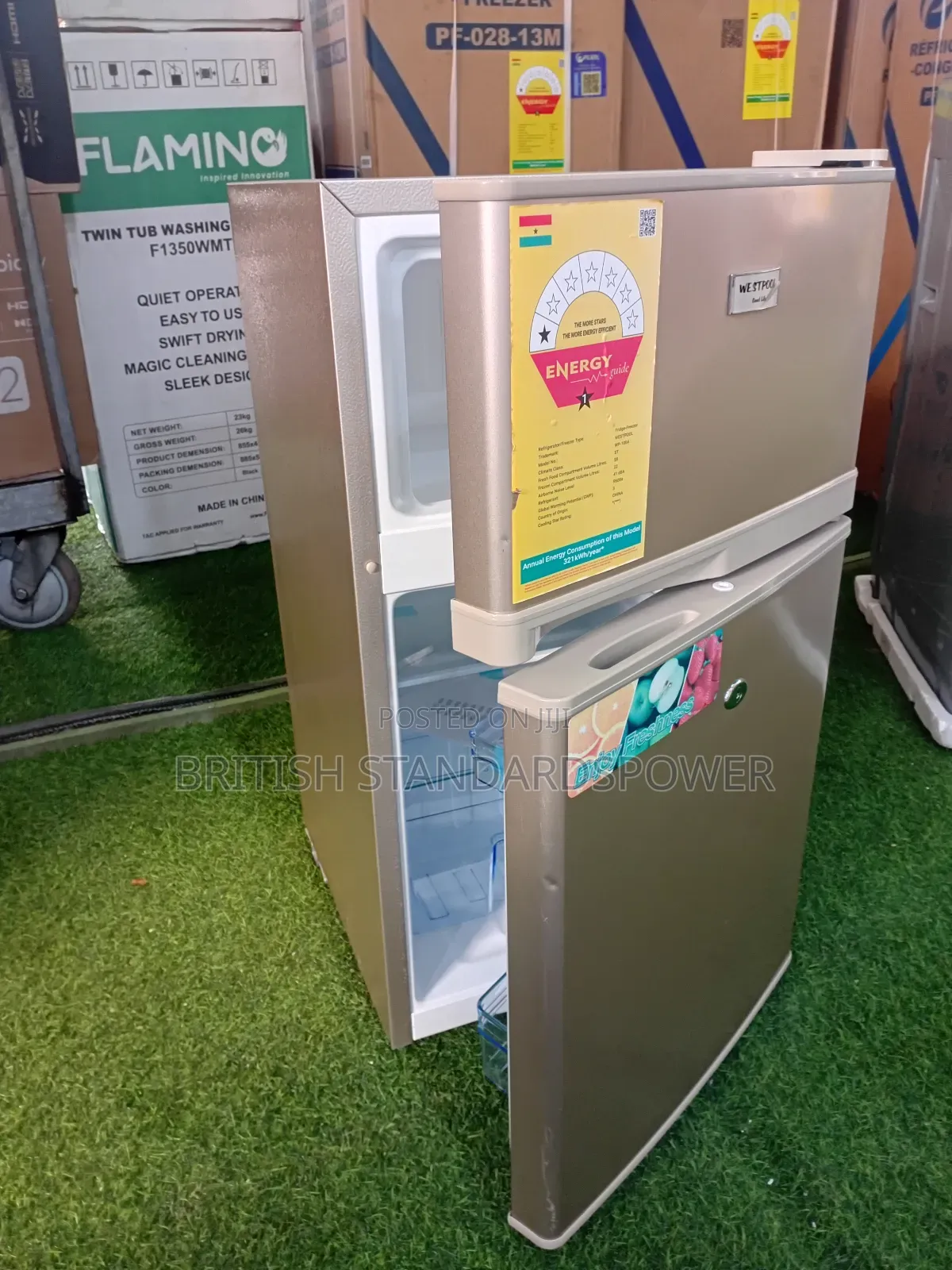 Westpool Clean Inside 80l Westpool Table Top Double Door Fridge