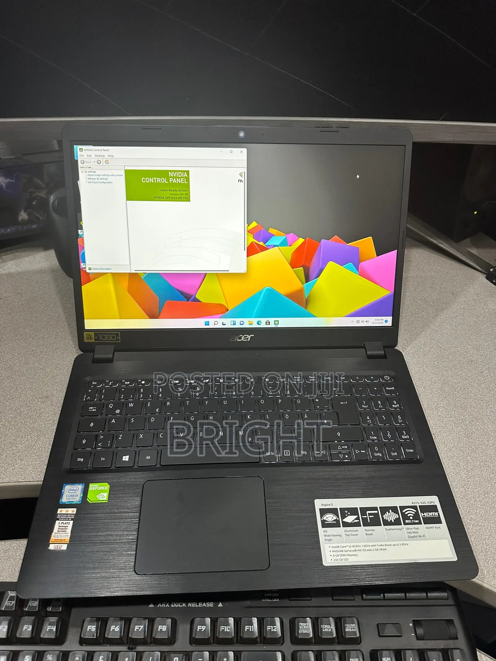 New Laptop Acer Aspire 5 8GB Intel Core i5 SSD 256GB