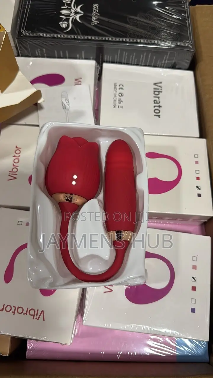 Rose 2 in 1 Sucking and Thrusting Vibrator