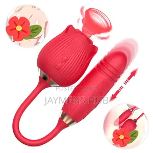 Rose 2 in 1 Sucking and Thrusting Vibrator