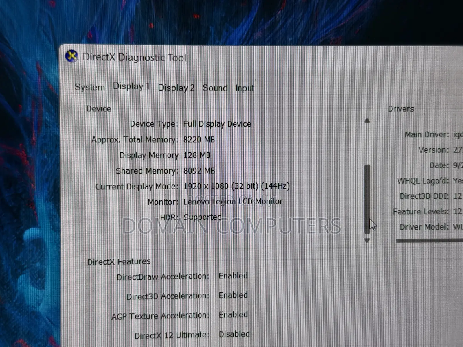 Laptop Lenovo Legion 5 16GB Intel Core I7 SSD 512GB