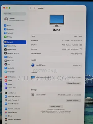 Desktop Computer Apple iMac 16GB Intel Core i5 SSD 512GB