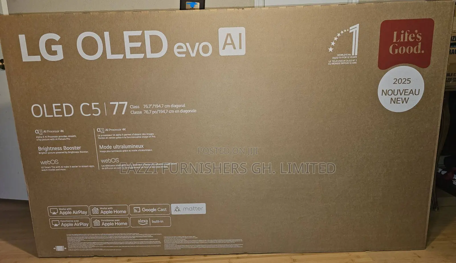 Premium Lg Oled 77 Inch C5 / G5 Brightness Booster 165hz Evo HDR Uk Tv