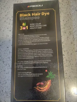 Original Black Hair Dye Shampoo 3 in 1