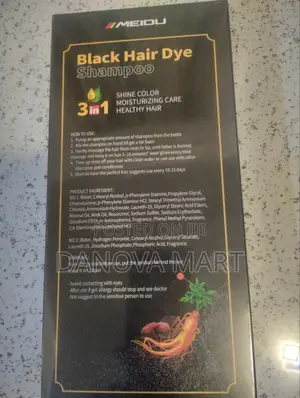 Original Black Hair Dye Shampoo 3 in 1