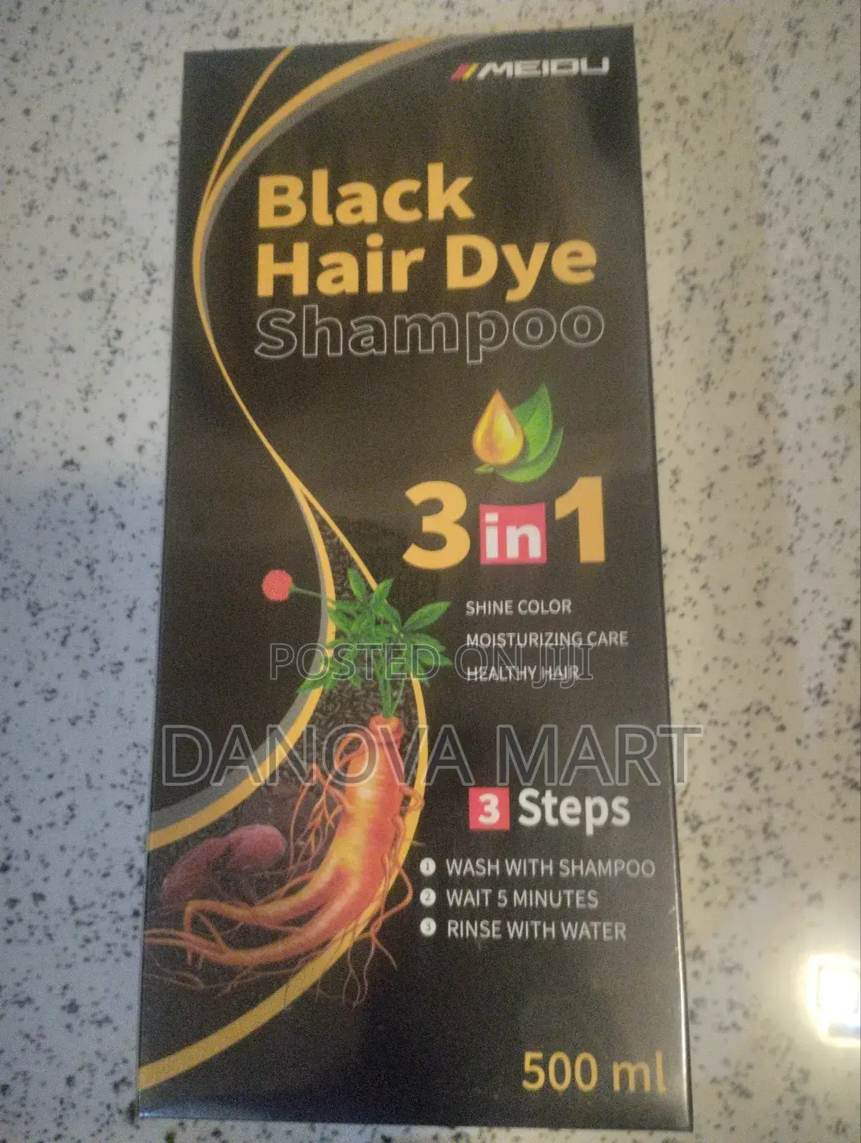 Original Black Hair Dye Shampoo 3 in 1