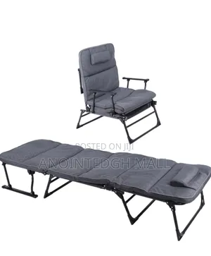 Adjustable Metal Camp Bed/Chair - Gra Y