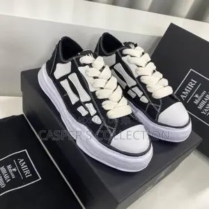 Amiri Mmy Bones X Maison Mihara Yasuhiro Black Low-Top Sneakers
