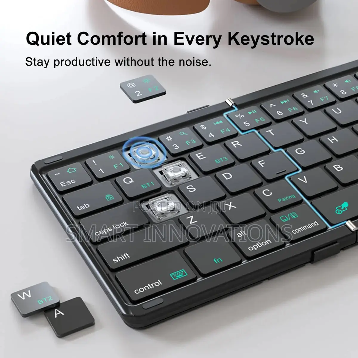 Cube Pocket Foldable Bluetooth Keyboard With Trackpad