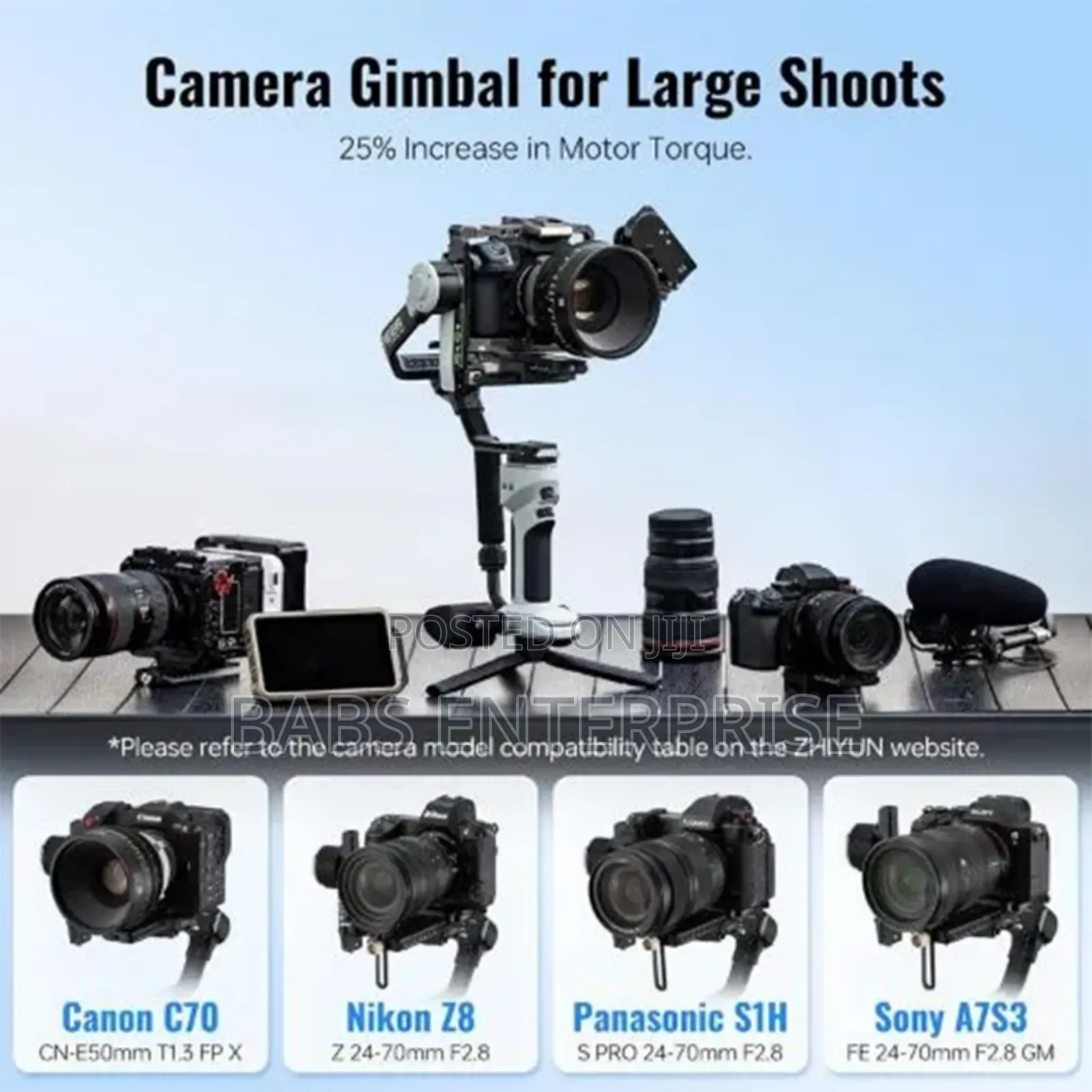 Zhiyun Cinepeer Crane 4e 3-axis Gimbal For Mirrorless And Dslr Cameras