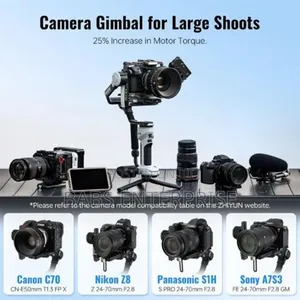 Zhiyun Cinepeer Crane 4e 3-axis Gimbal For Mirrorless And Dslr Cameras