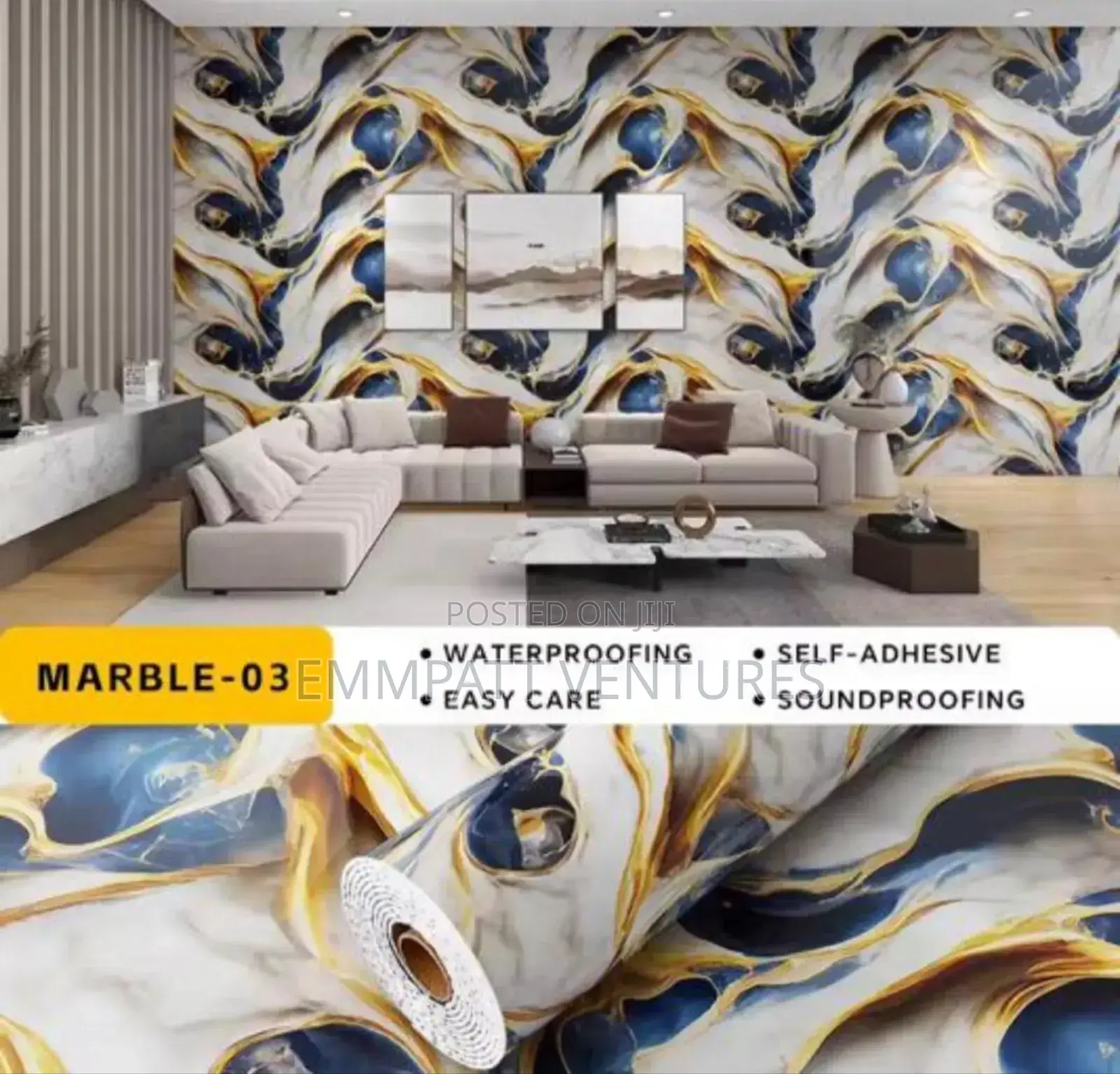 Fire Adhesive Marble Sticker