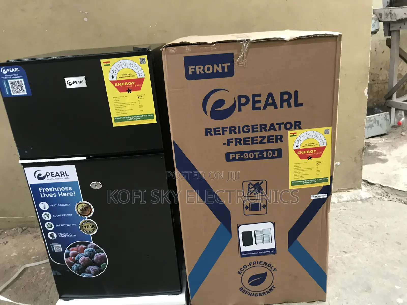Justified Pearl 56litres Tabletop Double Door Fridge