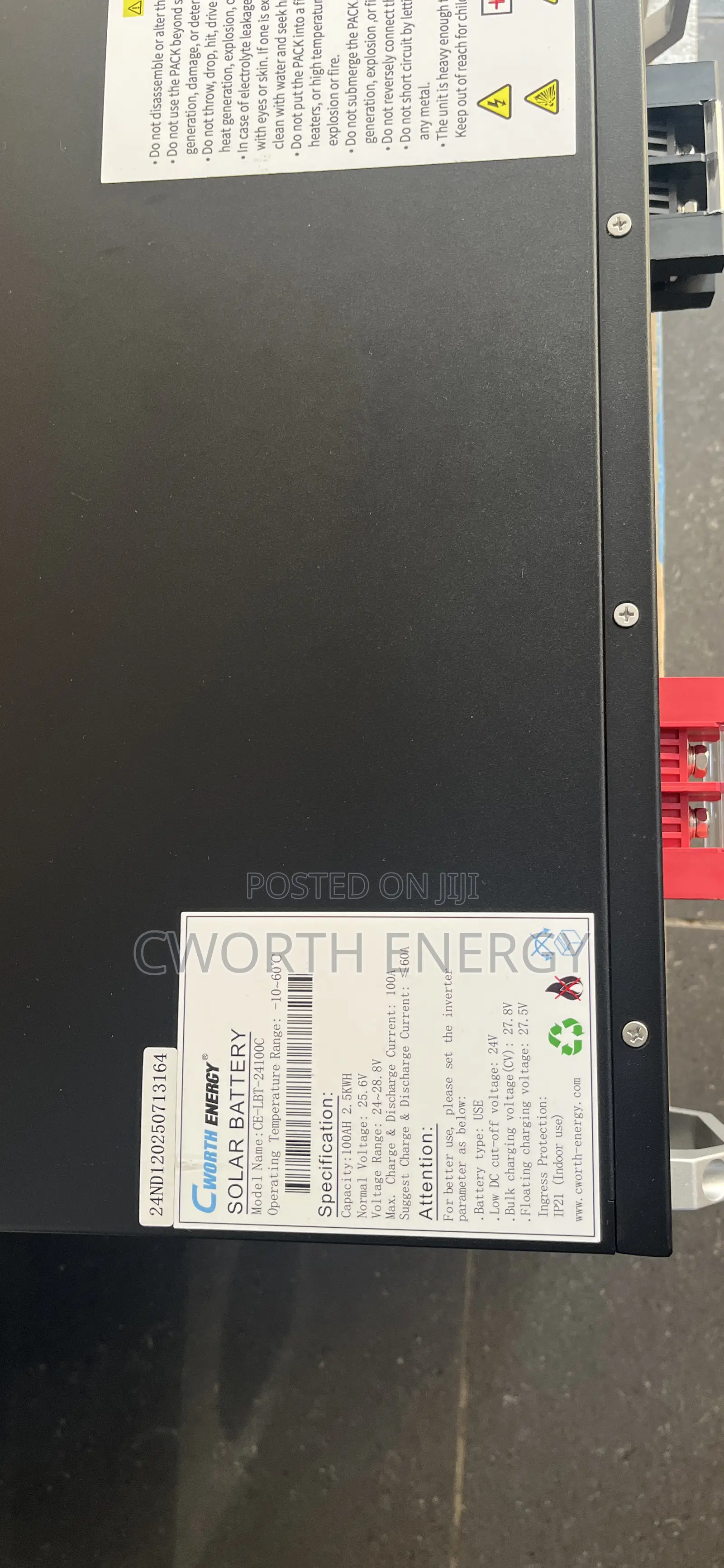 Cworth 24v100ah Lithium Battery