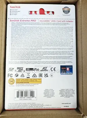 Sandisk Extreme Pro Microsdx Uhs-i Card With Adapter - 64gb