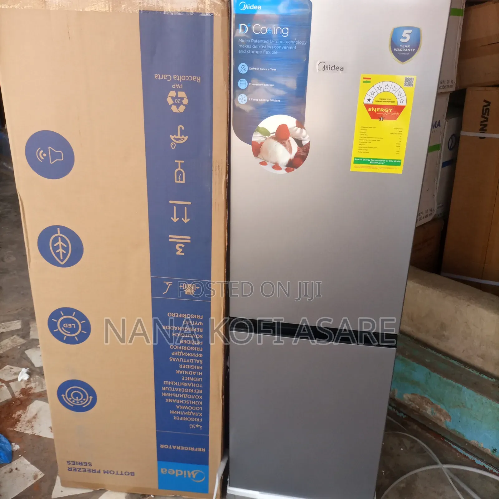 Midea 175litres Buttom Freezer Refrigerator