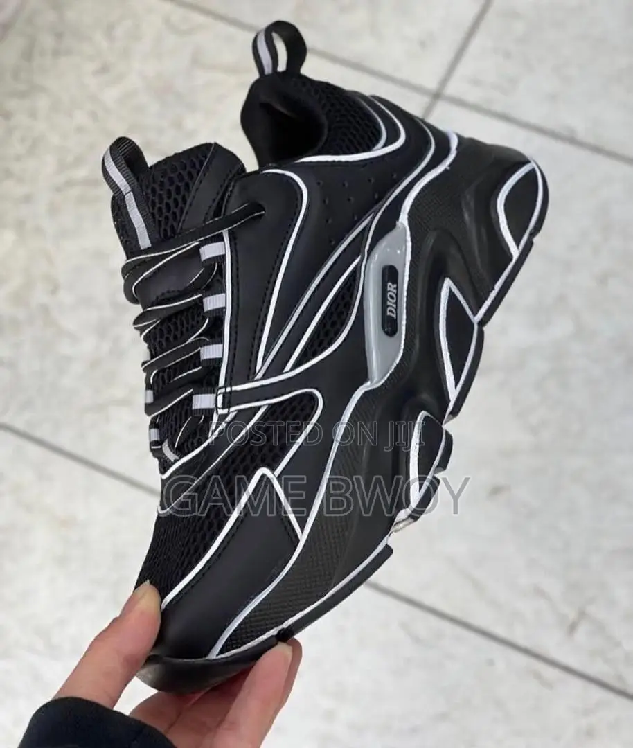 Dior B22 Black Mesh and Calfskin “Dior Thunder”