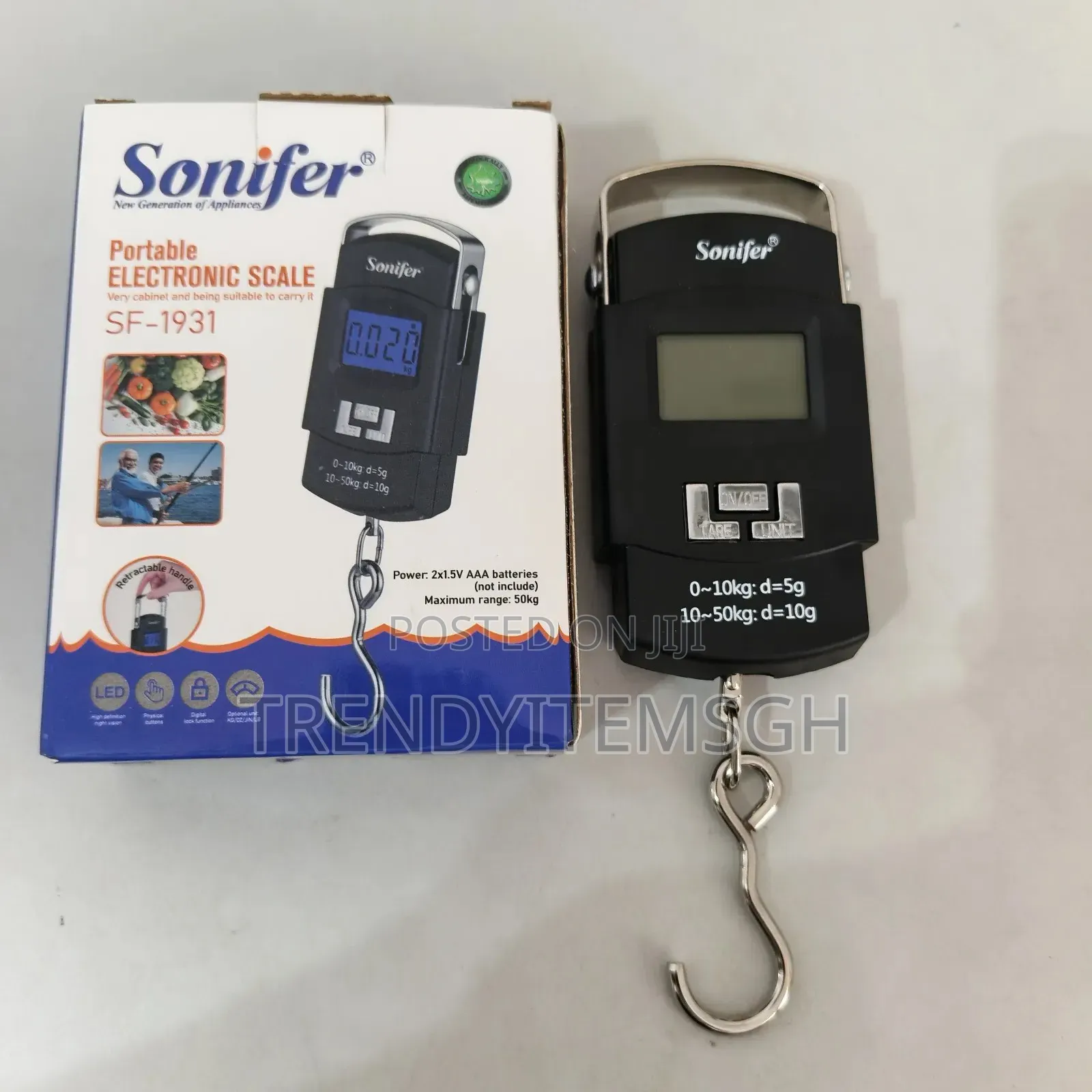 50kg Electronic Portable Hanging Luggage Scale