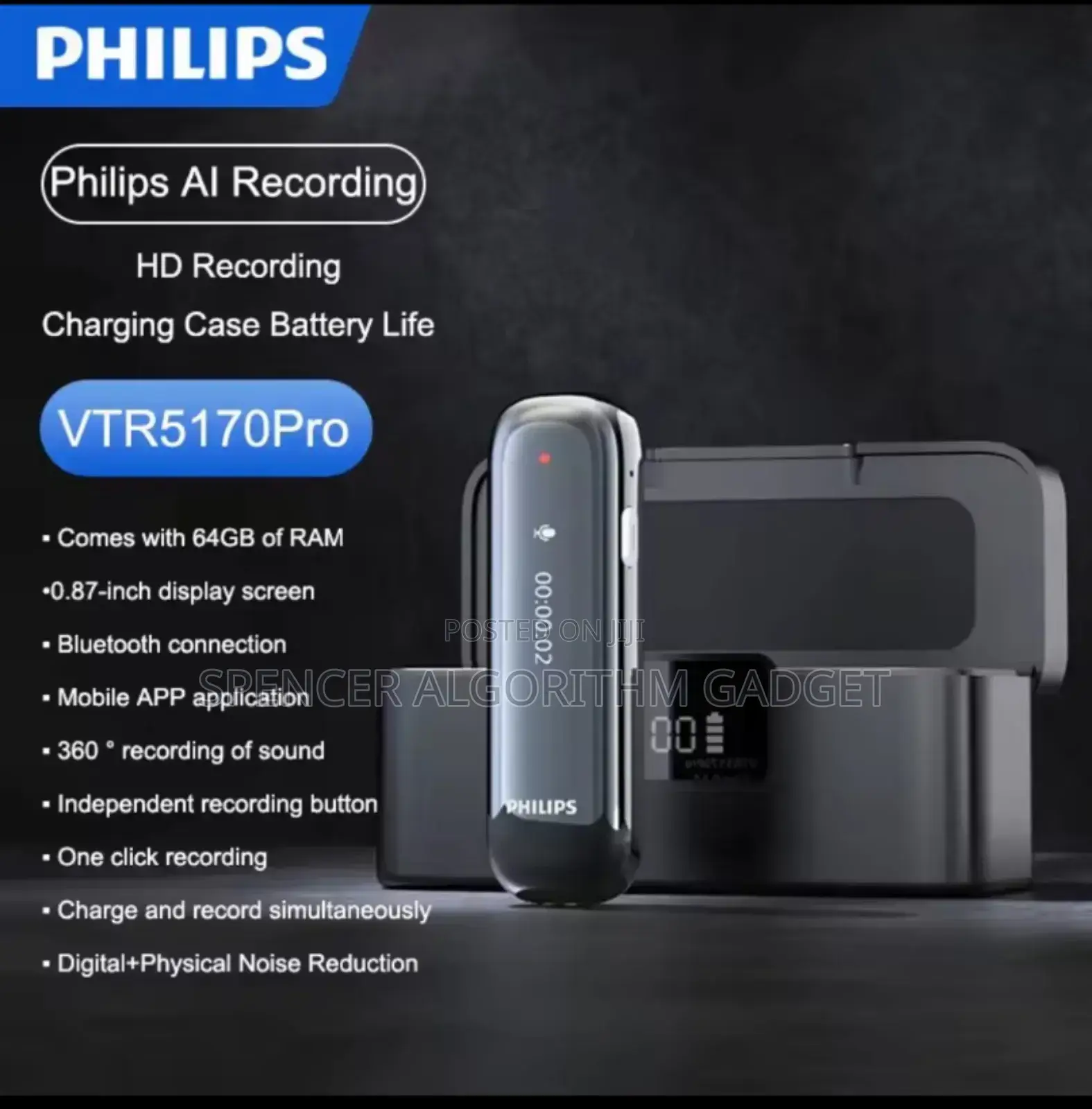 Philips VTR 5170 Pro Voice Rother Transcription With Bluetooth