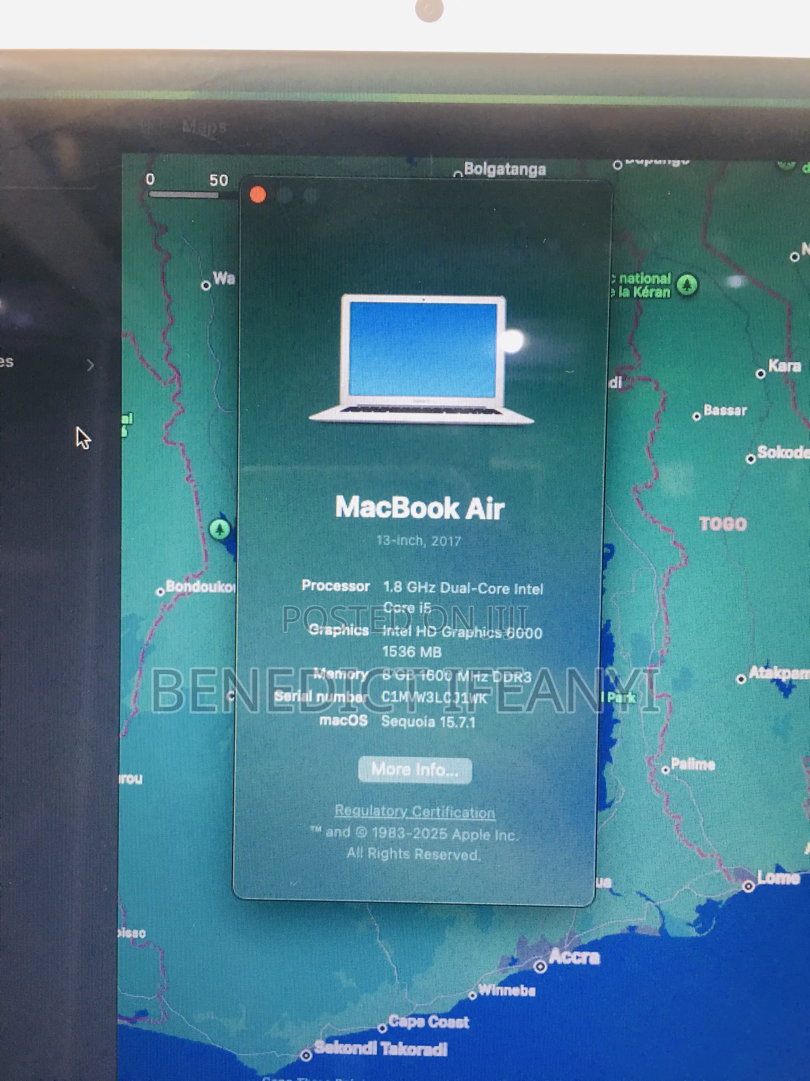 Laptop Apple MacBook Air 2017 8GB Intel Core I5 SSD 256GB
