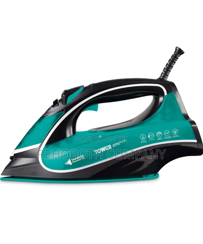 Tower T22026tl Ceraglide One Temperature Steam Iron With Ceramic