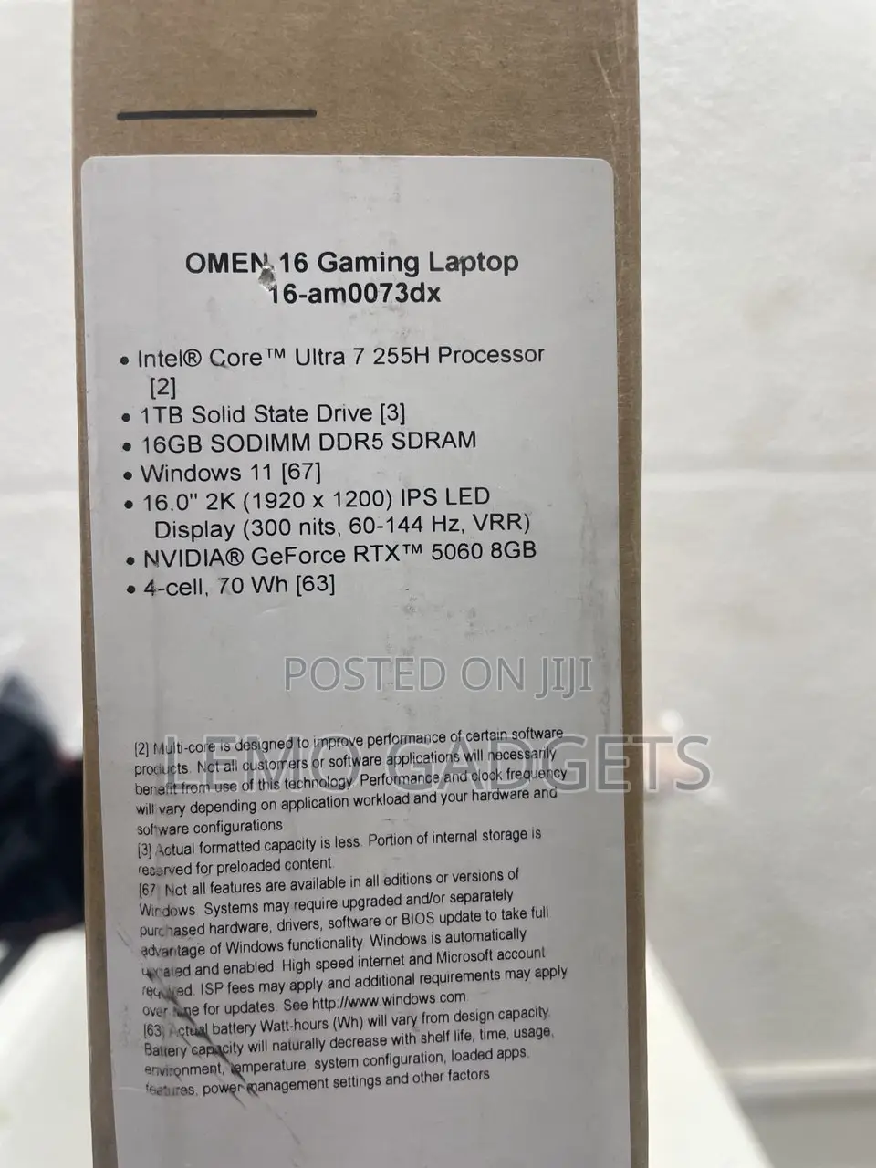 New Laptop HP Omen 16 16GB Intel Core Ultra 7 SSD 1T