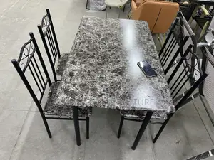 Quality Ash/Grey Glossy Finishing Dining Set A008