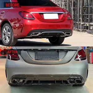 Mercedes Benc W205 C Class Back Bumper Diffuser 2015-2021