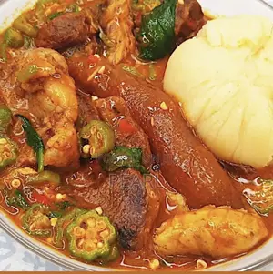 Banku With Okro Soup