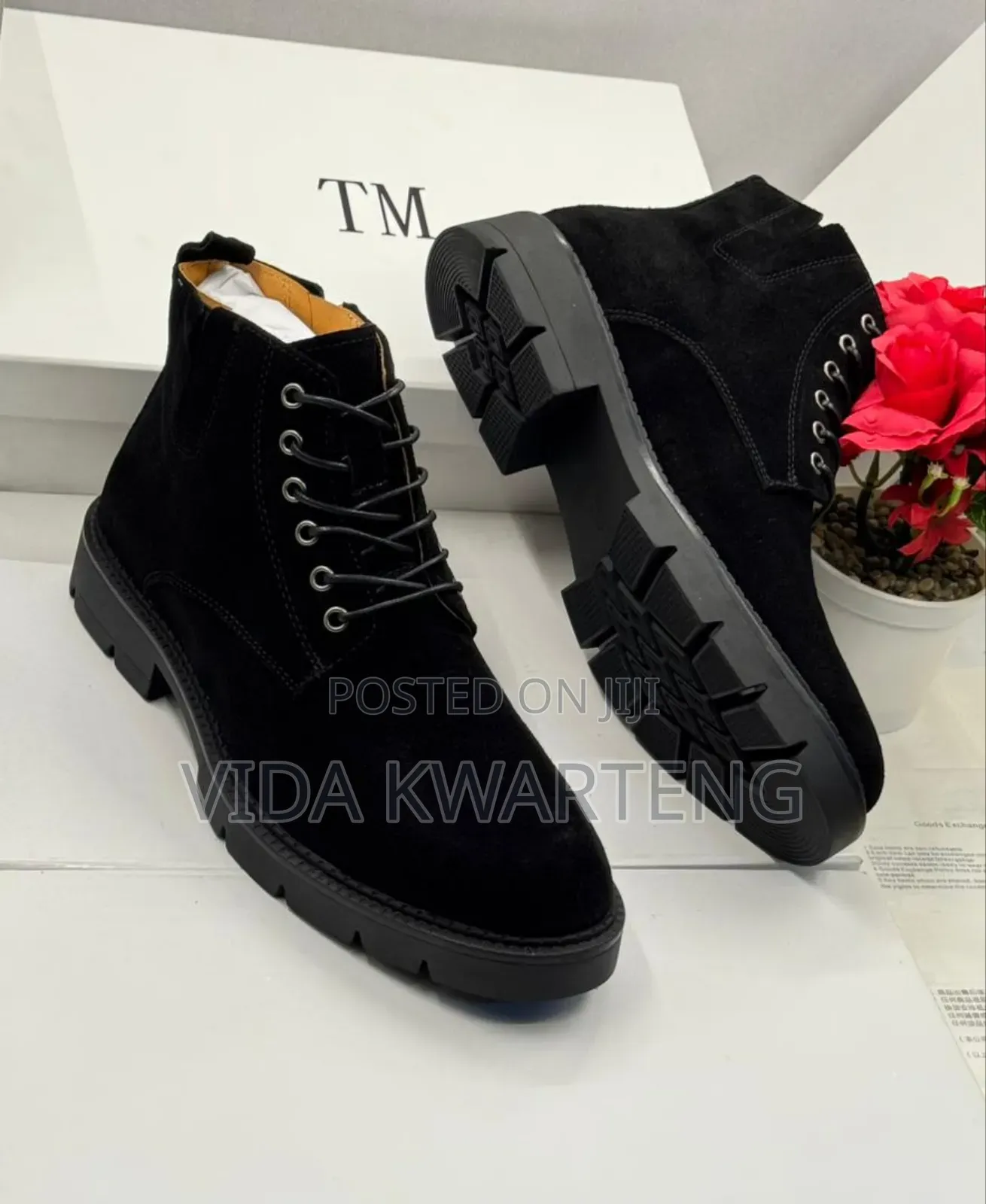 Quality Men's Black Suede Boots