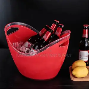 8l Red Acrylic Ice Bucket