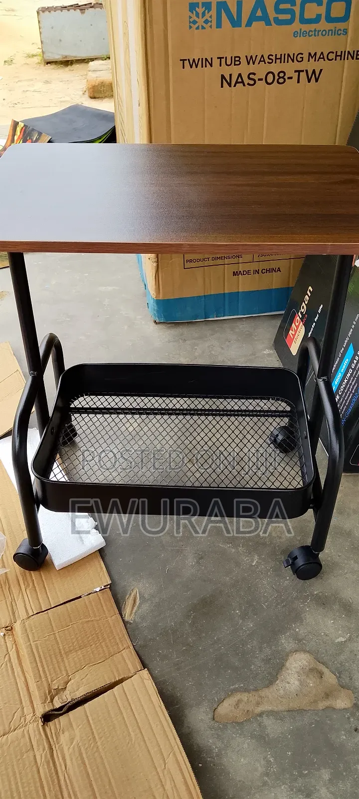 Side Coffee Table With Basket Holder