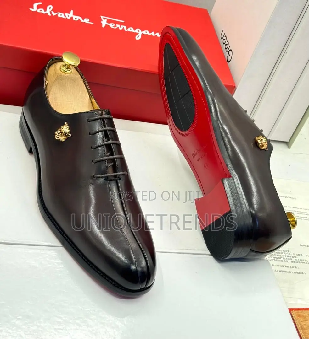 Executive Ferragamo Derby Shoes (Black Coffee)