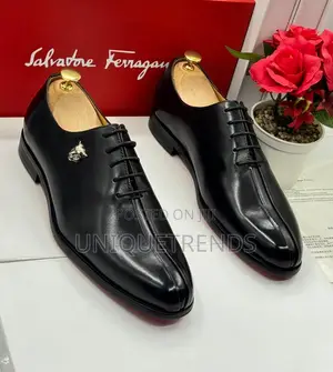 Executive Ferragamo Derby Shoes (Black Coffee)