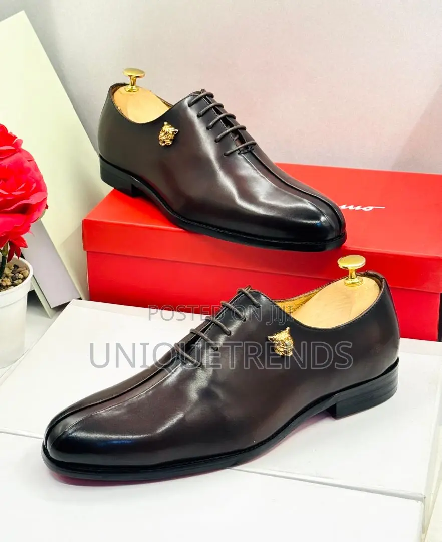 Executive Ferragamo Derby Shoes (Black Coffee)