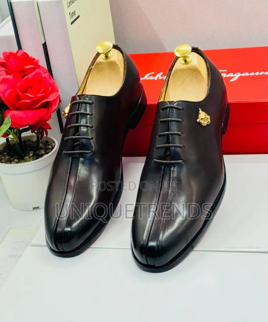 Executive Ferragamo Derby Shoes (Black Coffee)