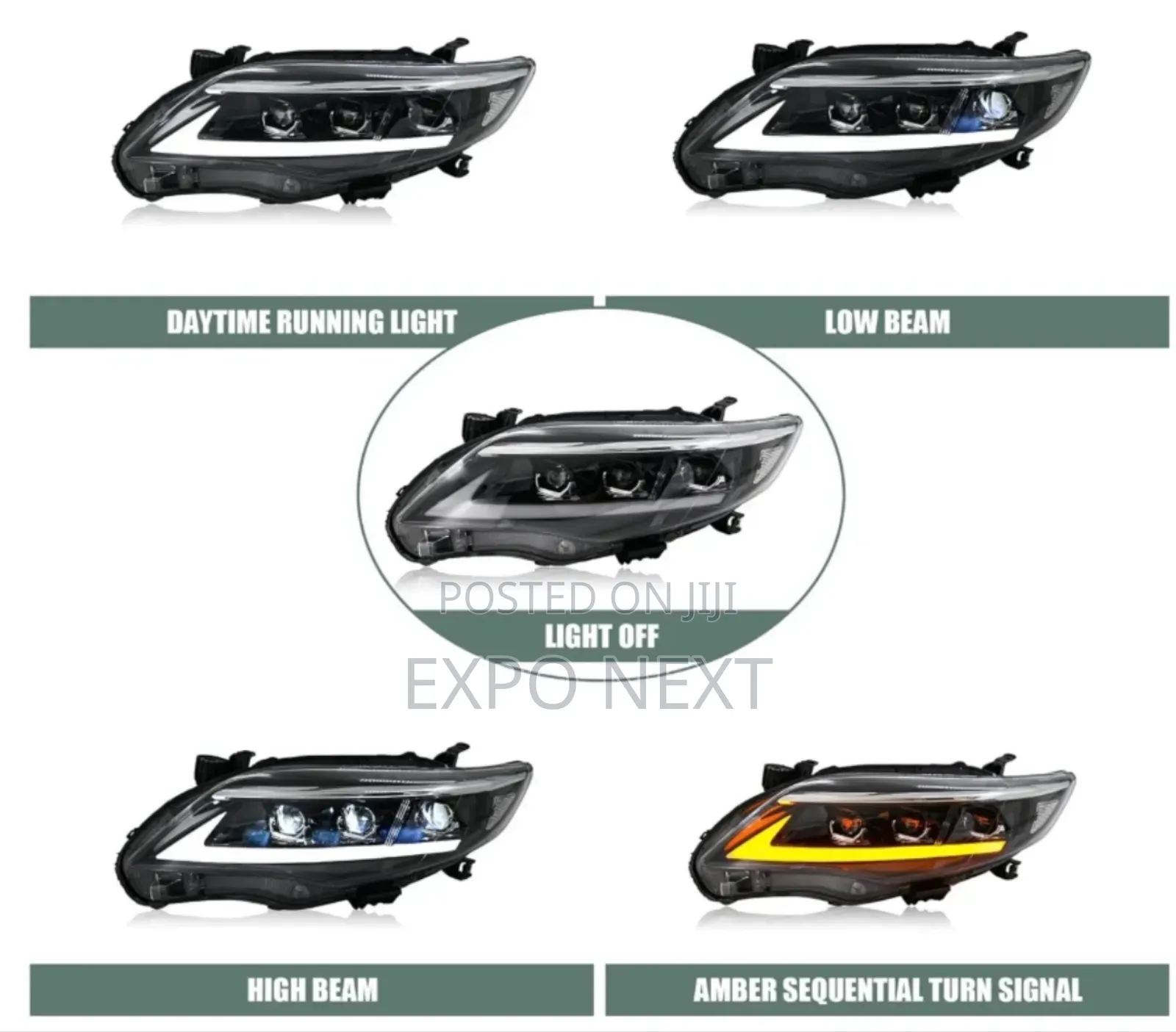 Led Headlamp For Toyota Corolla 2011-2013 Plug And Play