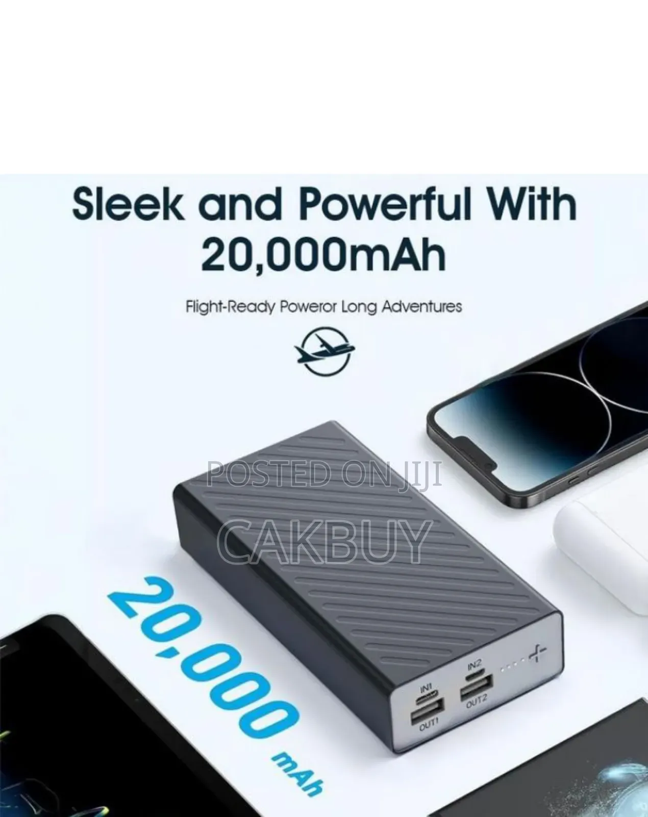 Long Lasting 20,000 Mah Power Bank