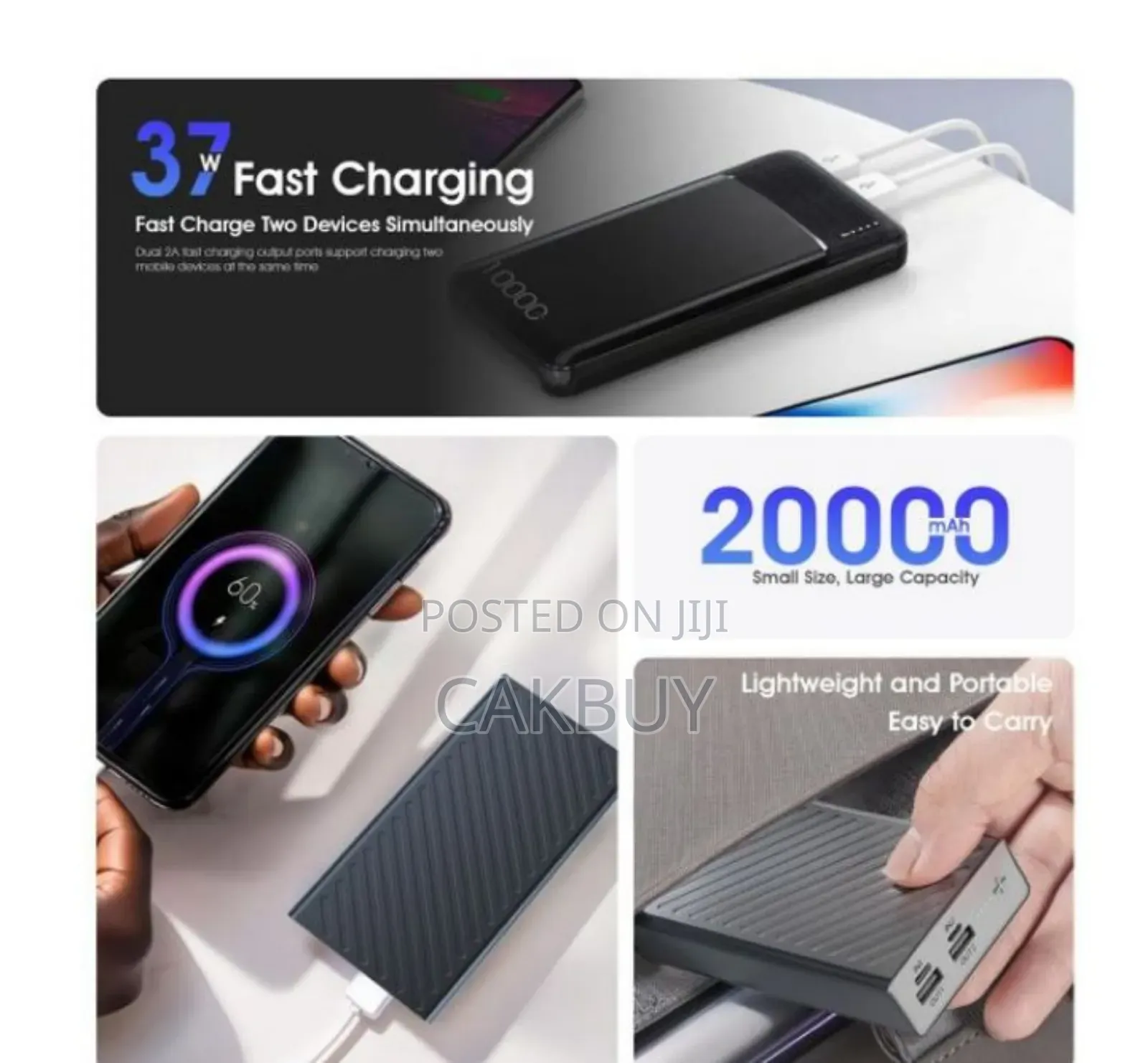 Long Lasting 20,000 Mah Power Bank